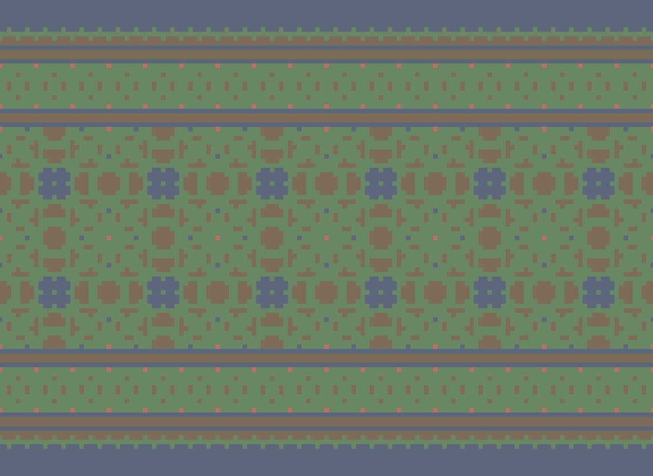 Ethnic Geometric Seamless Fabric Pattern Cross Stitch. Ikat Embroidery Oriental Pixel Pattern Cream Background. Abstract,vector,illustration. Texture,cross Stitch,scarf,decoration,motifs,wallpaper. vector