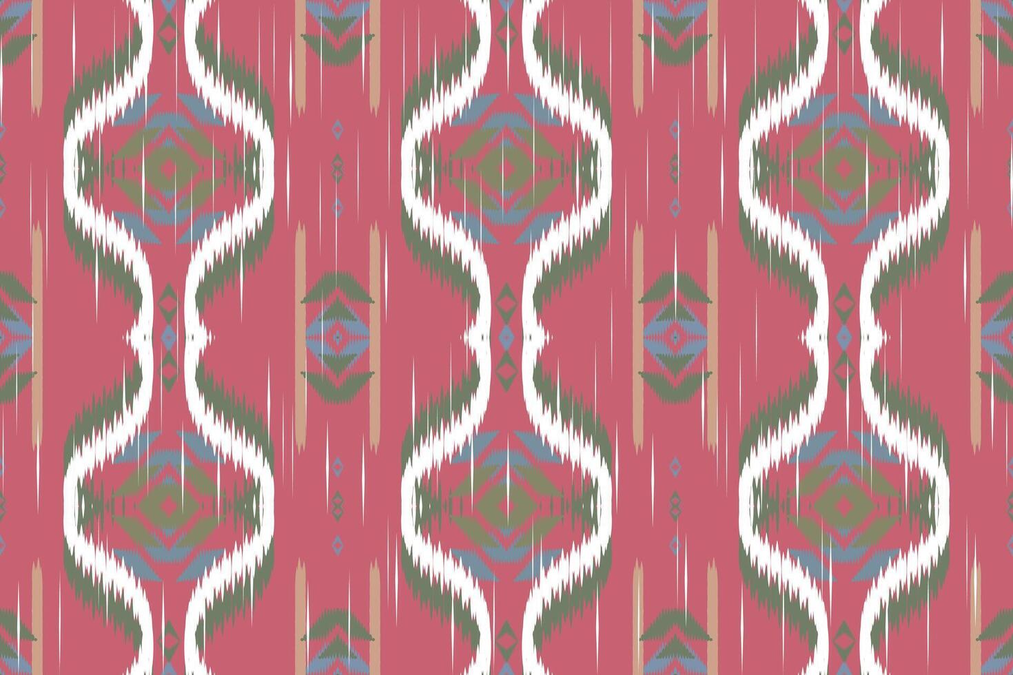 Ikat Paisley Embroidery on the Fabric in Indonesia,india and Asian countries.geometric Ethnic Oriental Seamless pattern.aztec Style. illustration.design for Texture,fabric,clothing,wrapping,carpet. vector