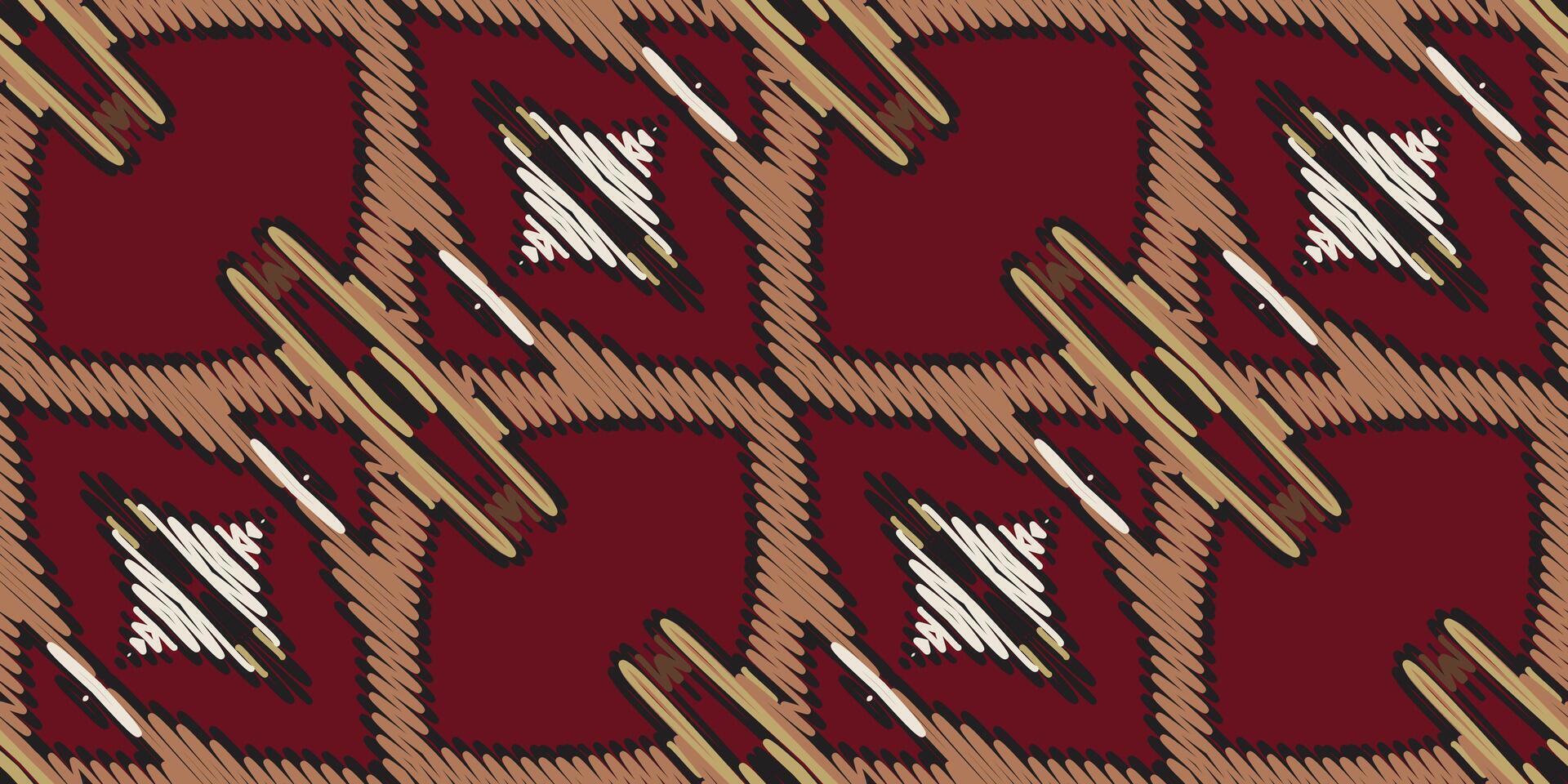 Ikat Floral Paisley Embroidery on White background.ikat Ethnic Oriental Pattern traditional.aztec Style Abstract Vector illustration.design for Texture,fabric,clothing,wrapping,decoration,scarf,carpet