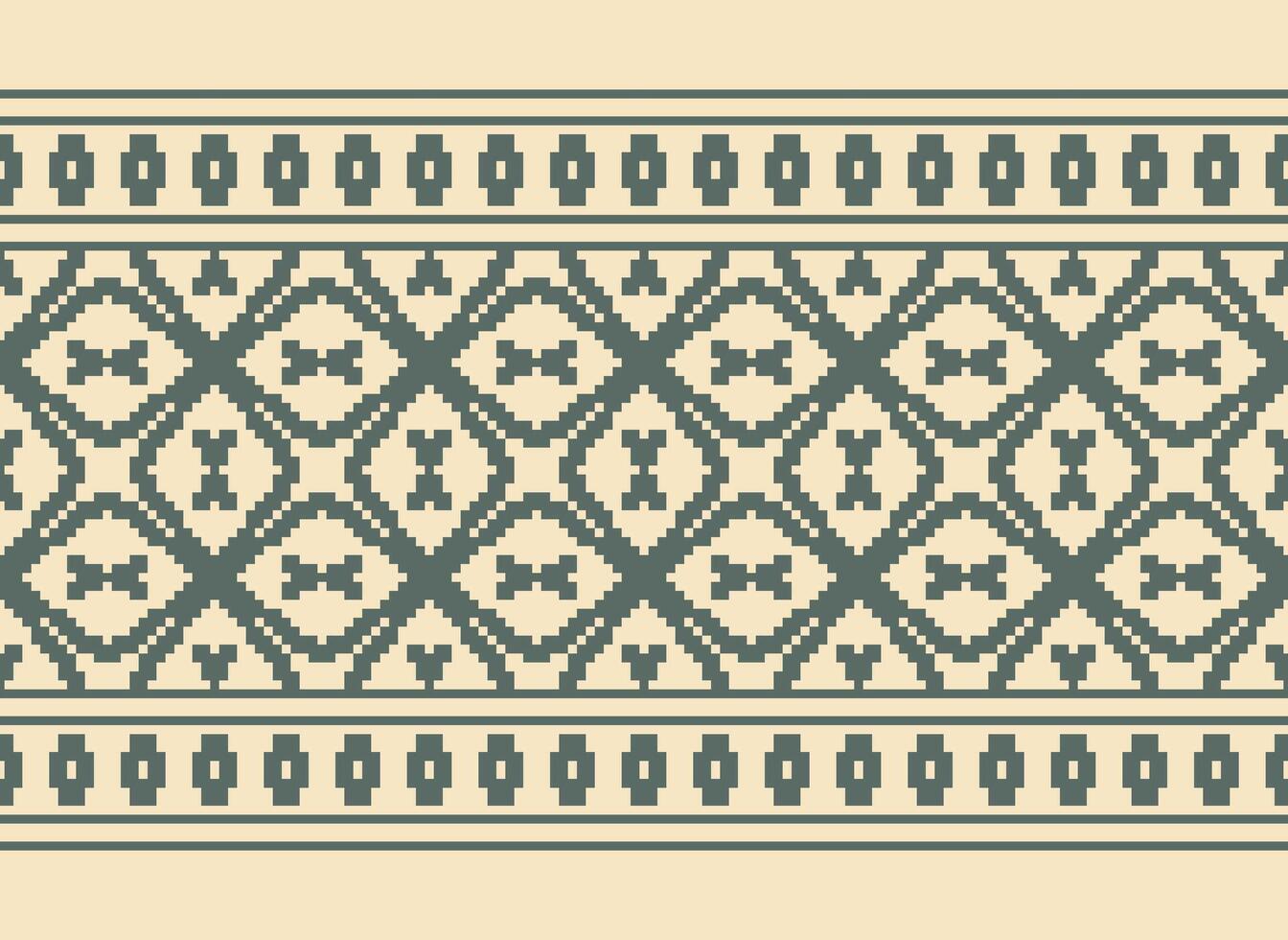 cruzar puntada bordado. étnico patrones. nativo estilo. tradicional diseño para textura, textil, tela, ropa, prendas de punto, impresión. geométrico píxel horizontal sin costura vector. vector