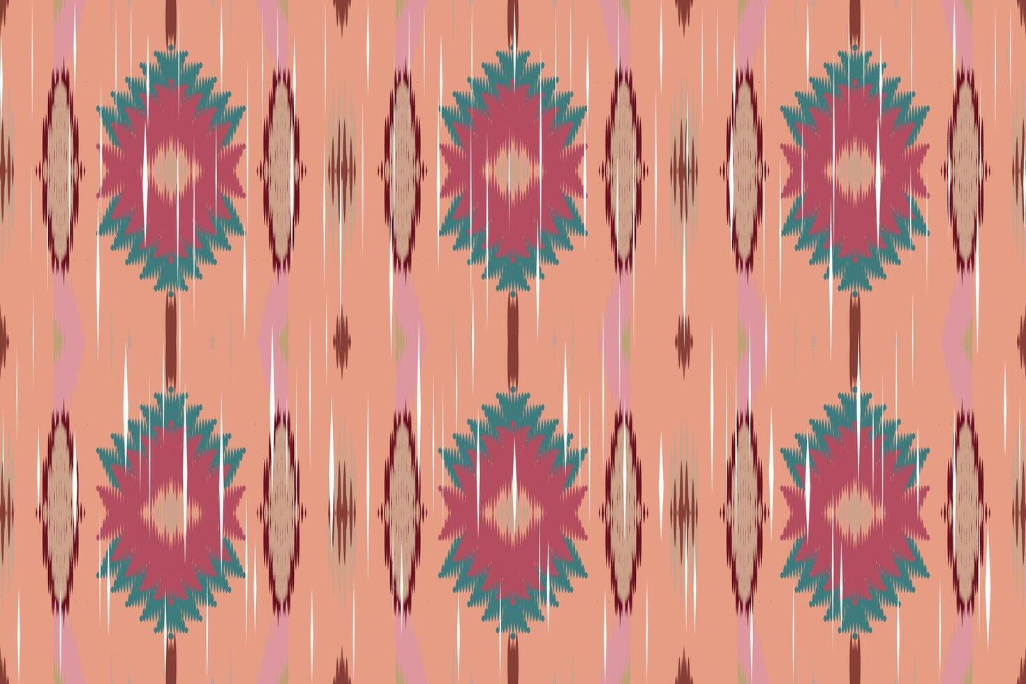 Ikat Paisley Embroidery on the Fabric in Indonesia,india and Asian countries.geometric Ethnic Oriental Seamless pattern.aztec Style. illustration.design for Texture,fabric,clothing,wrapping,carpet. vector