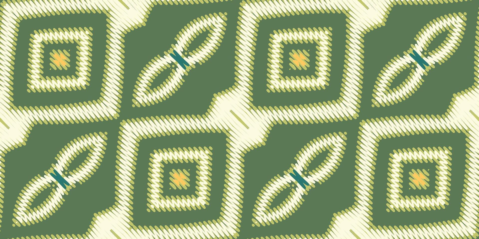 Ikat Floral Paisley Embroidery on White background.ikat Ethnic Oriental Pattern traditional.aztec Style Abstract Vector illustration.design for Texture,fabric,clothing,wrapping,decoration,scarf,carpet
