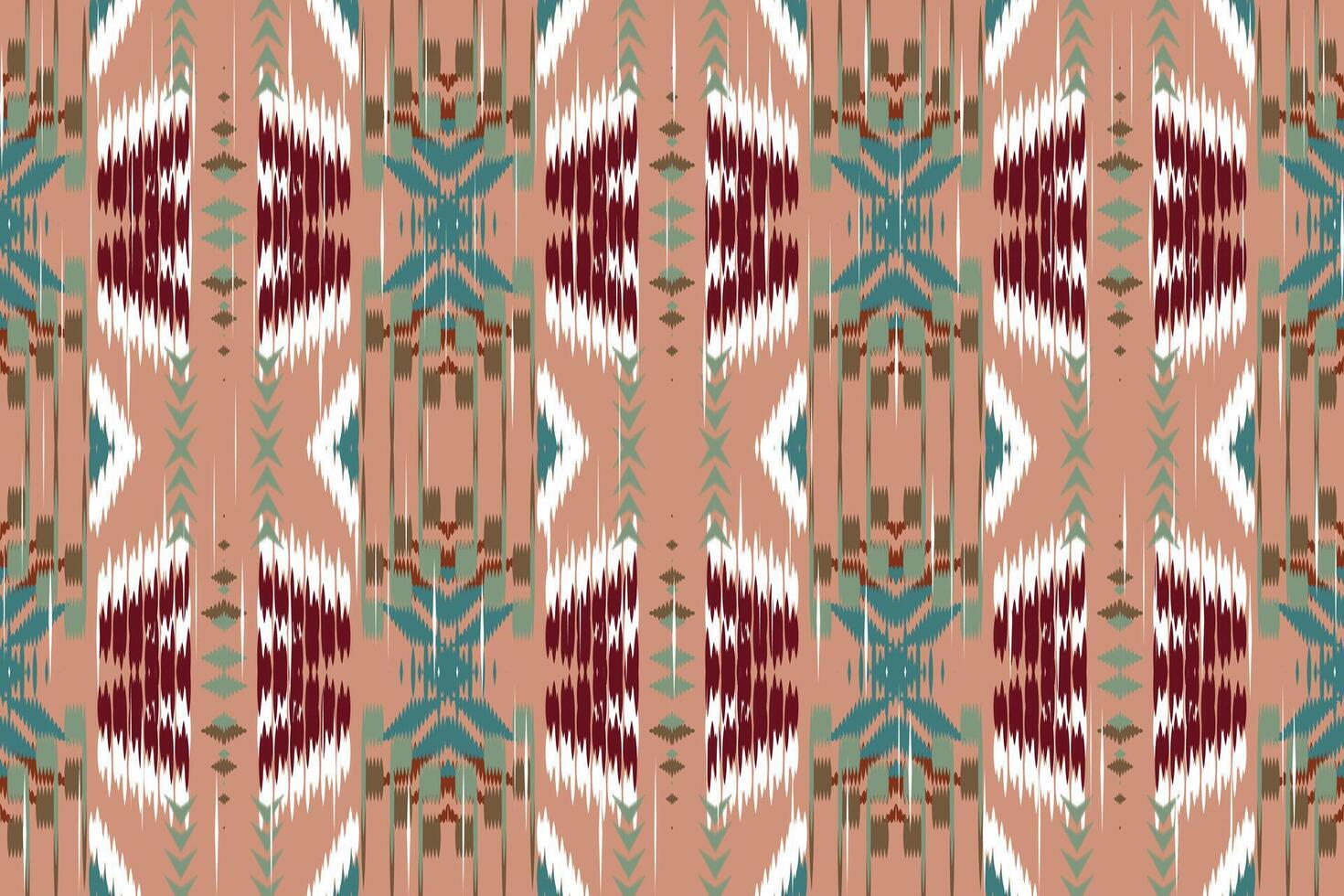 Ikat Paisley Embroidery on the Fabric in Indonesia,india and Asian countries.geometric Ethnic Oriental Seamless pattern.aztec Style. illustration.design for Texture,fabric,clothing,wrapping,carpet. vector