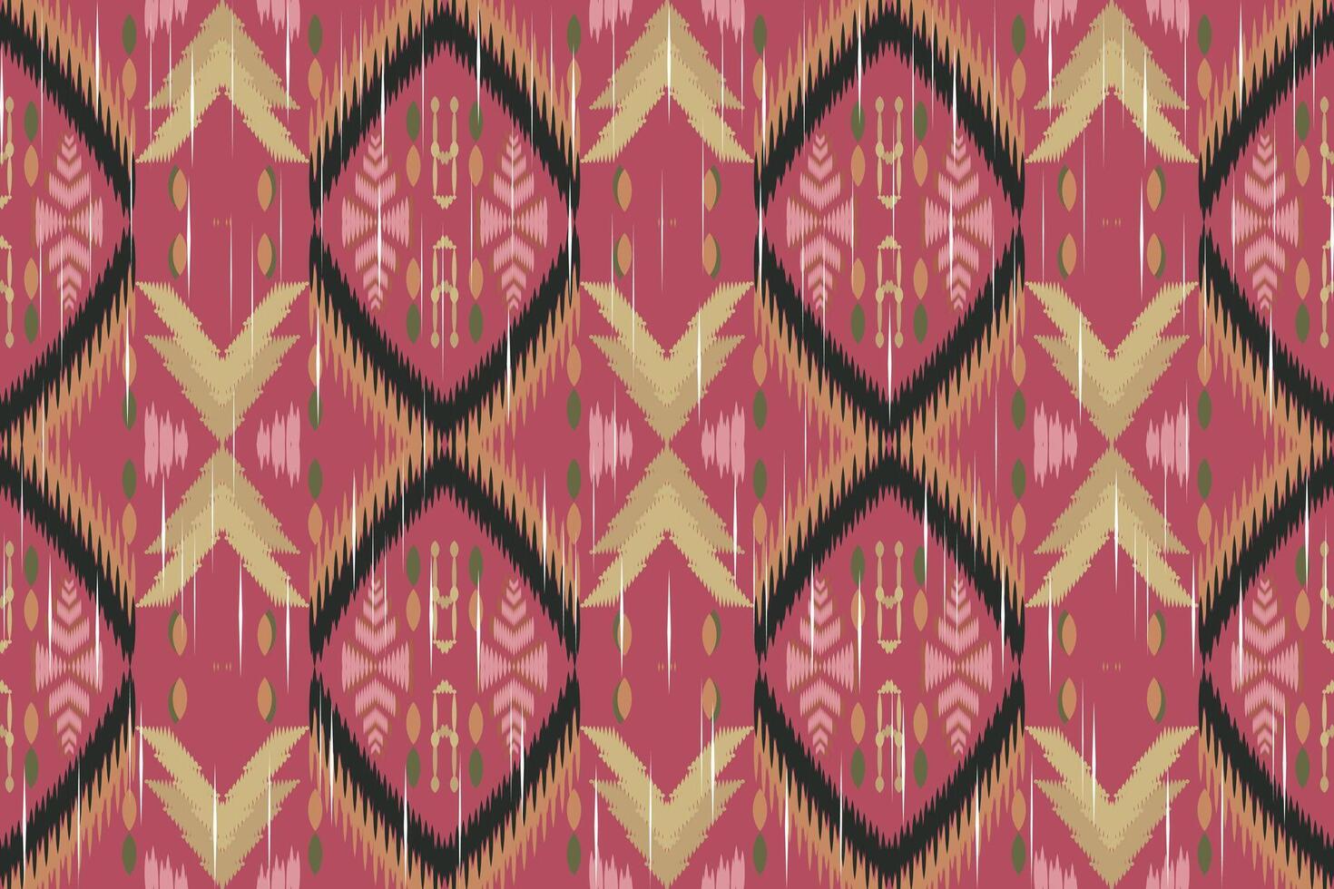 Ikat Paisley Embroidery on the Fabric in Indonesia,india and Asian countries.geometric Ethnic Oriental Seamless pattern.aztec Style. illustration.design for Texture,fabric,clothing,wrapping,carpet. vector