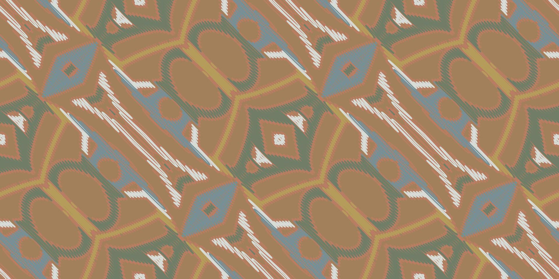 étnico ikat tropical tradicional modelo gente antiguo antecedentes. Arte gráfico impresión diseño para alfombra tela textura textil fondo de pantalla antecedentes fondo alfombra. vector