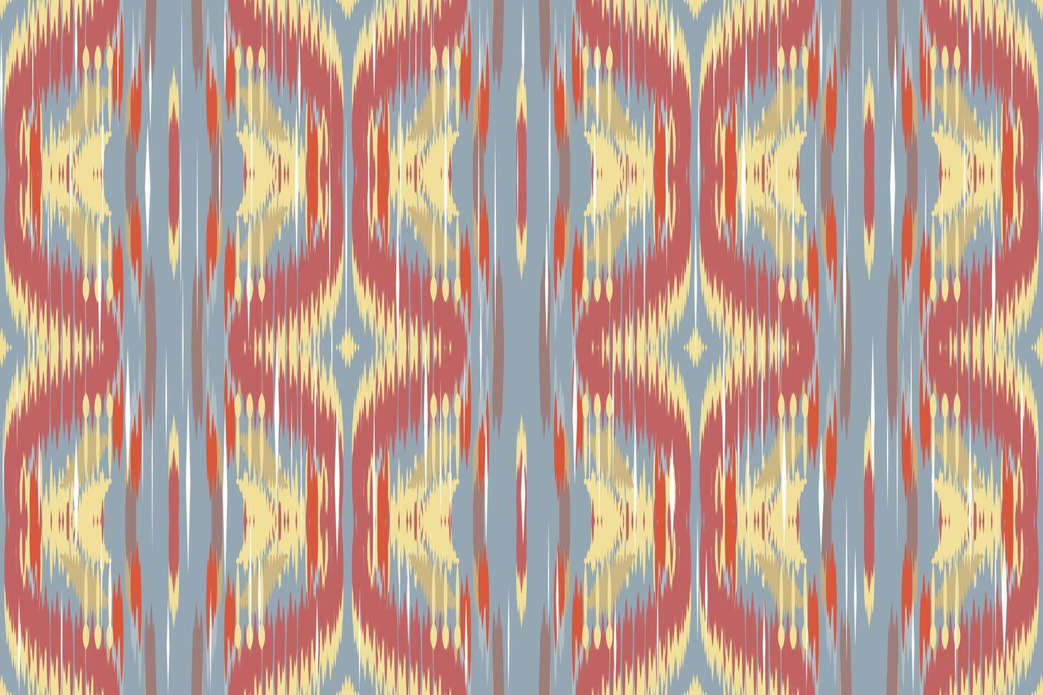 Ikat Paisley Embroidery on the Fabric in Indonesia,india and Asian countries.geometric Ethnic Oriental Seamless pattern.aztec Style. illustration.design for Texture,fabric,clothing,wrapping,carpet. vector