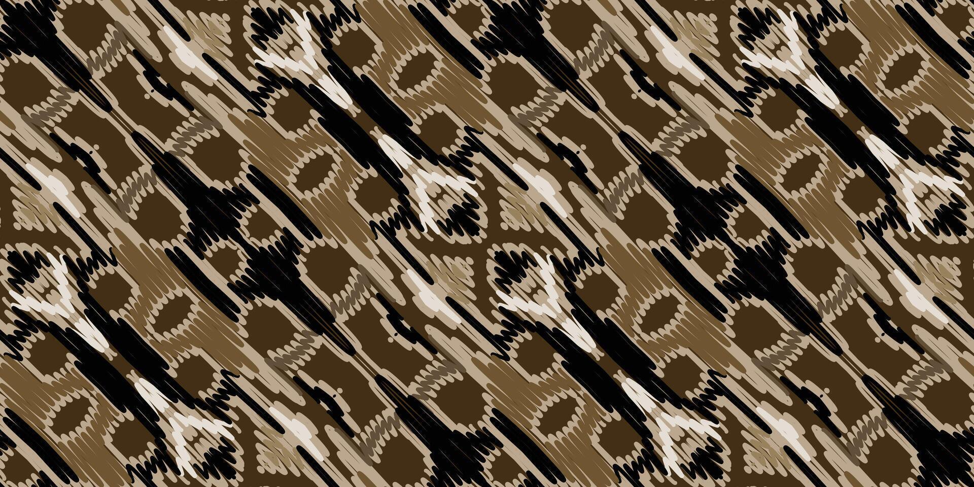 African Ikat Paisley Embroidery. Geometric Ethnic Oriental Seamless Pattern Traditional Background. Aztec Style Abstract Vector Illustration. Design for Texture, Fabric, Clothing, Wrapping, Carpet.