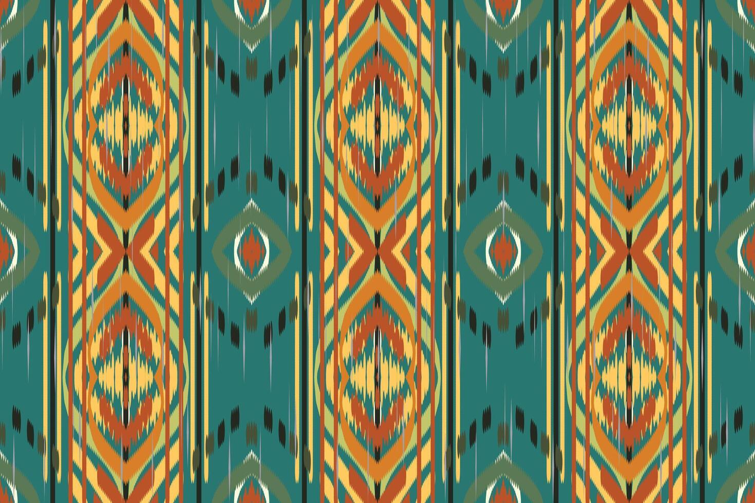 Ethnic ikat tropical traditional pattern folk antique background. Art graphic print design for carpet fabric texture textile wallpaper background backdrop rug. vector