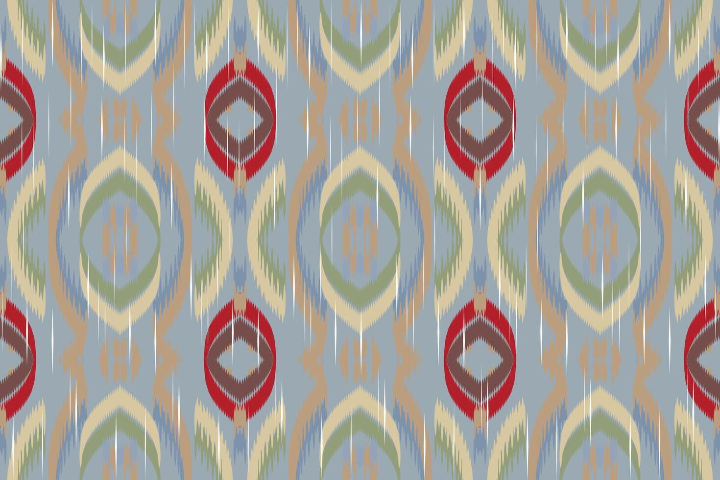Ikat Paisley Embroidery on the Fabric in Indonesia,india and Asian countries.geometric Ethnic Oriental Seamless pattern.aztec Style. illustration.design for Texture,fabric,clothing,wrapping,carpet. vector