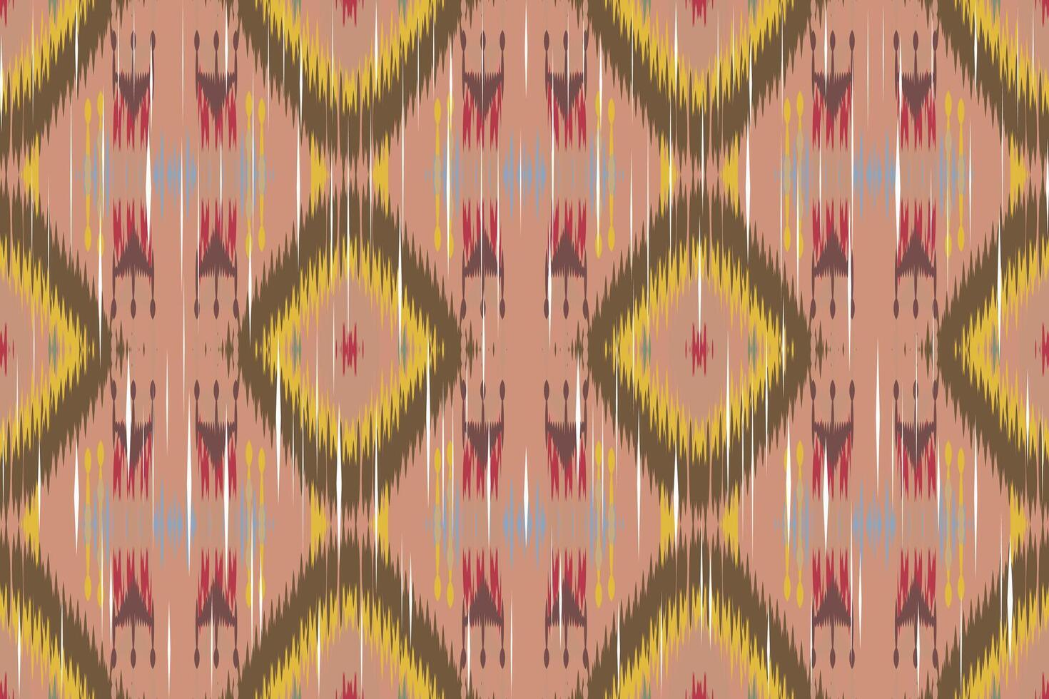 Ikat Paisley Embroidery on the Fabric in Indonesia,india and Asian countries.geometric Ethnic Oriental Seamless pattern.aztec Style. illustration.design for Texture,fabric,clothing,wrapping,carpet. vector
