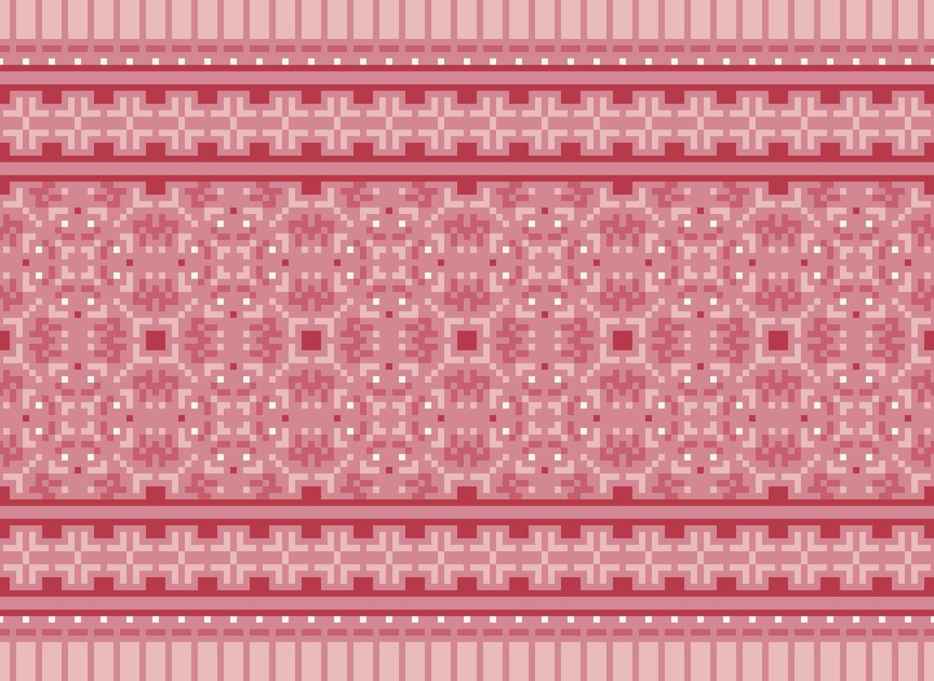 Ethnic Geometric Seamless Fabric Pattern Cross Stitch. Ikat Embroidery Oriental Pixel Pattern Cream Background. Abstract,vector,illustration. Texture,cross Stitch,scarf,decoration,motifs,wallpaper. vector