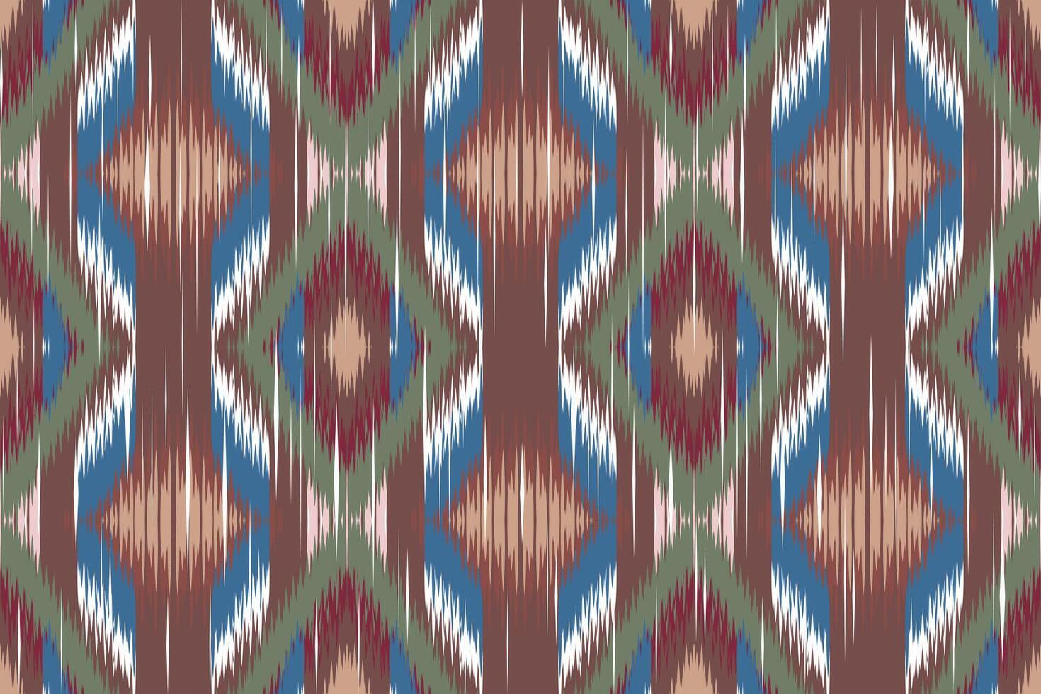 Ikat Paisley Embroidery on the Fabric in Indonesia,india and Asian countries.geometric Ethnic Oriental Seamless pattern.aztec Style. illustration.design for Texture,fabric,clothing,wrapping,carpet. vector