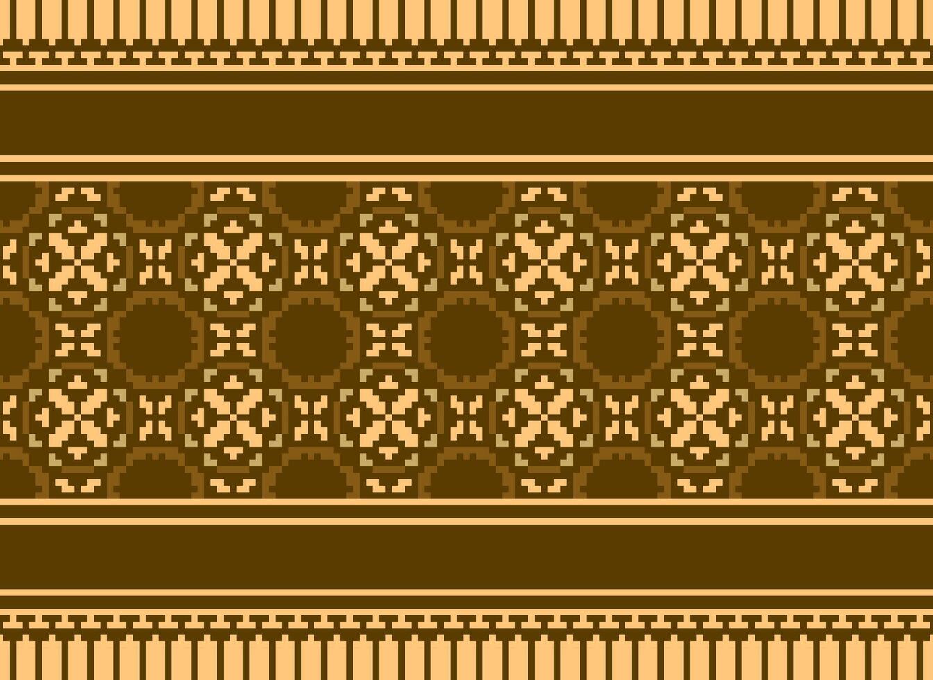 Cross Stitch. Geometric ethnic patterns. Design for Saree, Patola, Sari, Dupatta, Vyshyvanka, rushnyk, dupatta, Clothing, fabric, batik, Knitwear, Embroidery, Ikkat, Pixel pattern. Traditional Design. vector