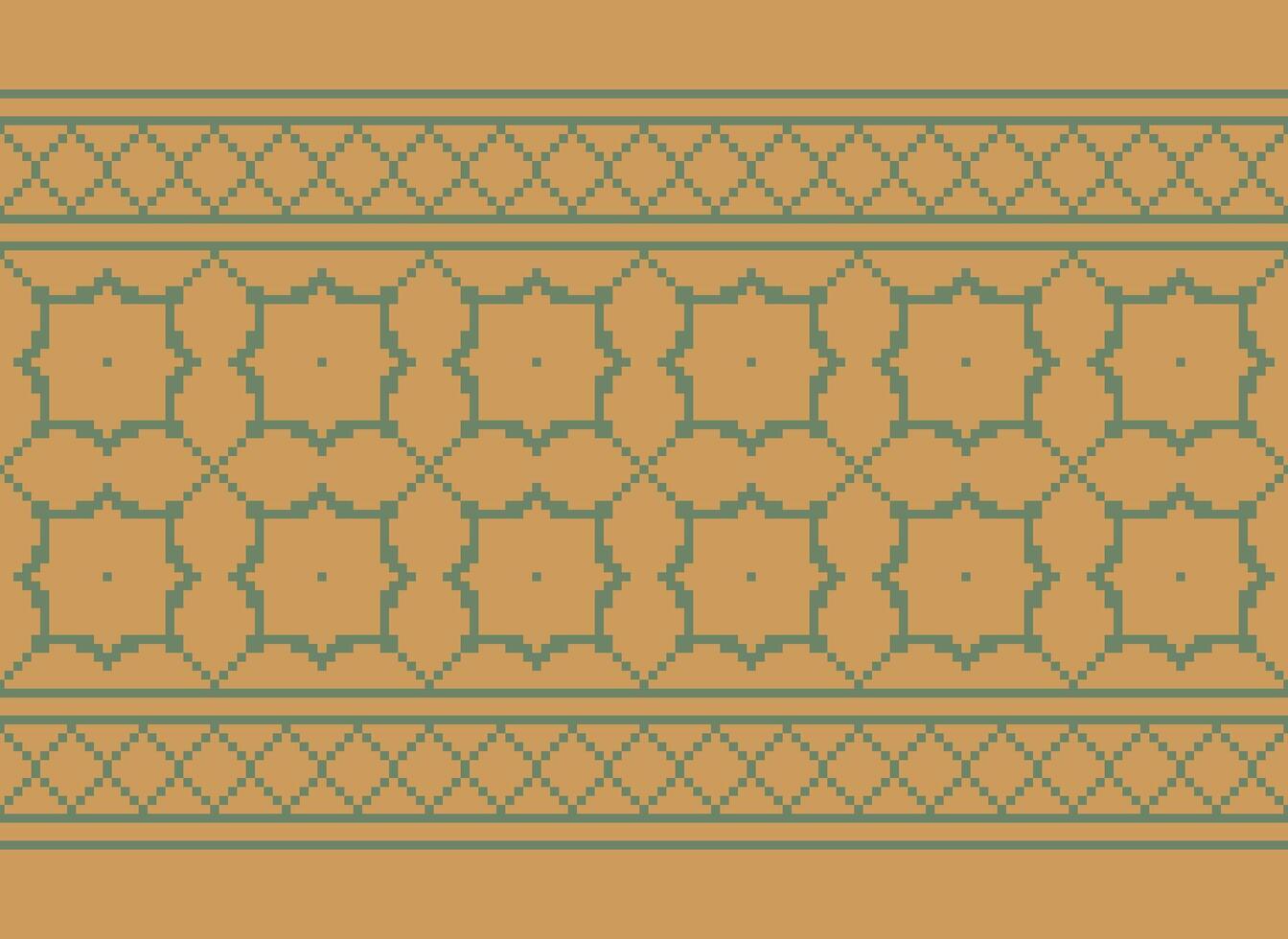 étnico geométrico sin costura tela modelo cruzar puntada. ikat bordado oriental píxel modelo crema antecedentes. resumen, vector, ilustración. textura, cruz puntada,bufanda,decoración,motivos,papel tapiz. vector