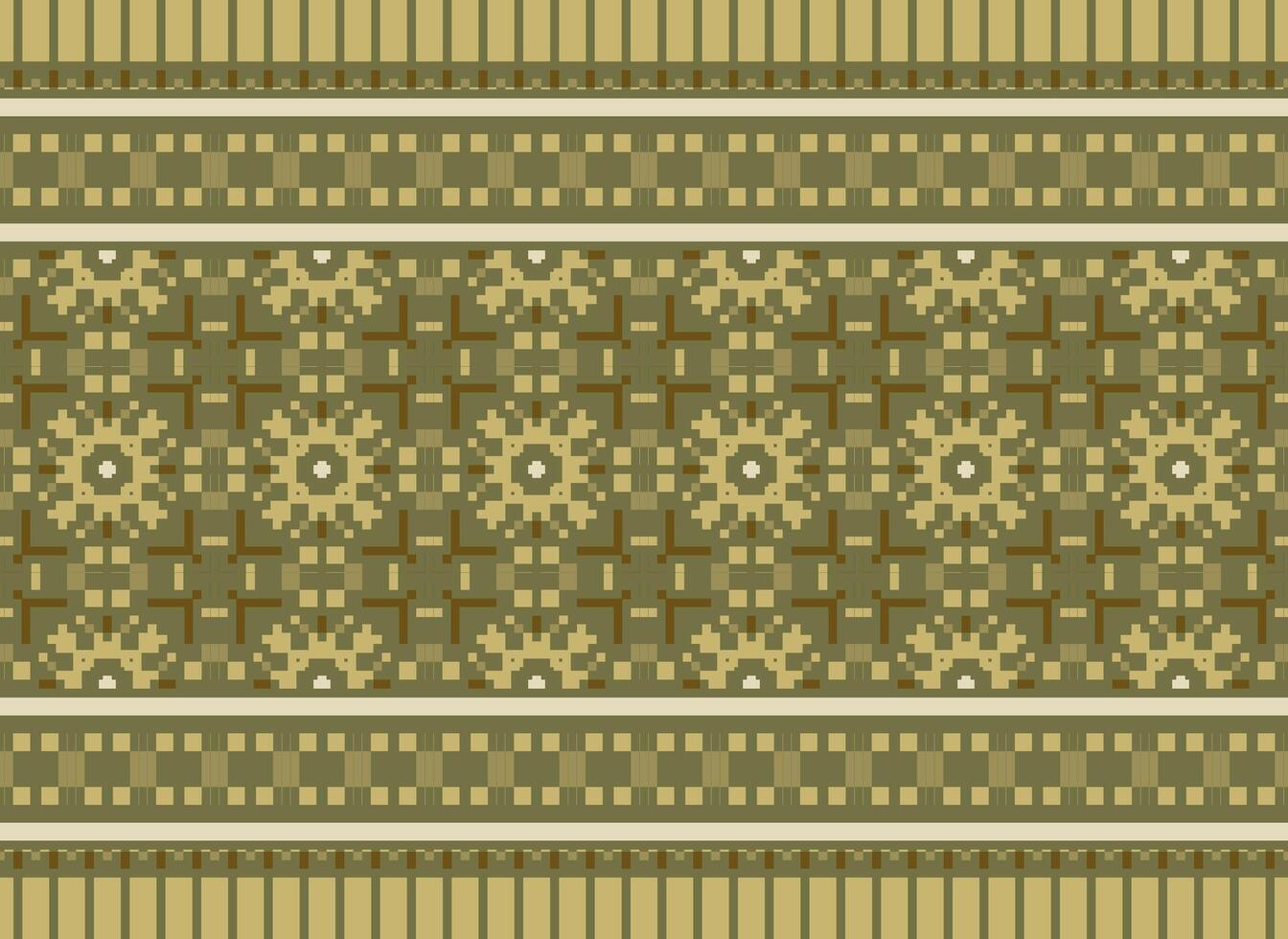 cruzar puntada borde. bordado cruzar puntada. étnico patrones. geométrico étnico indio modelo. nativo étnico patrón.textura textil tela ropa prendas de punto impresión. píxel horizontal sin costura vector. vector