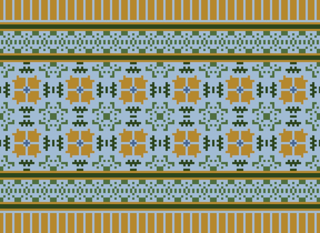 étnico geométrico sin costura tela modelo cruzar puntada. ikat bordado oriental píxel modelo crema antecedentes. resumen, vector, ilustración. textura, cruz puntada,bufanda,decoración,motivos,papel tapiz. vector