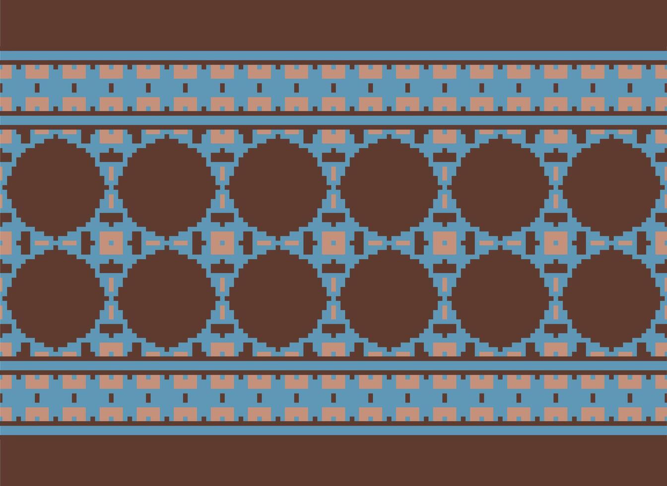 étnico geométrico sin costura tela modelo cruzar puntada. ikat bordado oriental píxel modelo crema antecedentes. resumen, vector, ilustración. textura, cruz puntada,bufanda,decoración,motivos,papel tapiz. vector