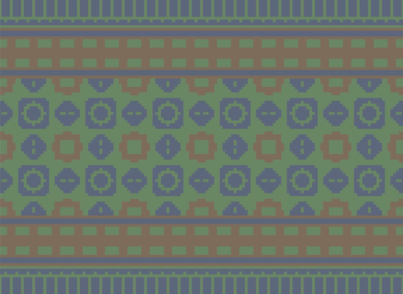 Ethnic Geometric Seamless Fabric Pattern Cross Stitch. Ikat Embroidery Oriental Pixel Pattern Cream Background. Abstract,vector,illustration. Texture,cross Stitch,scarf,decoration,motifs,wallpaper. vector