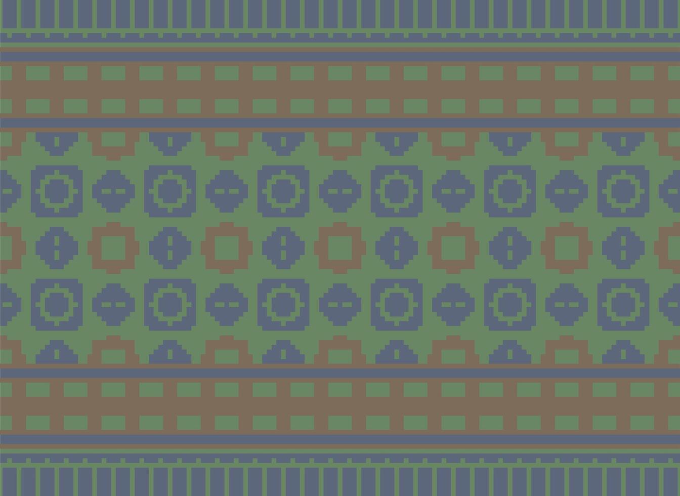 Ethnic Geometric Seamless Fabric Pattern Cross Stitch. Ikat Embroidery Oriental Pixel Pattern Cream Background. Abstract,vector,illustration. Texture,cross Stitch,scarf,decoration,motifs,wallpaper. vector