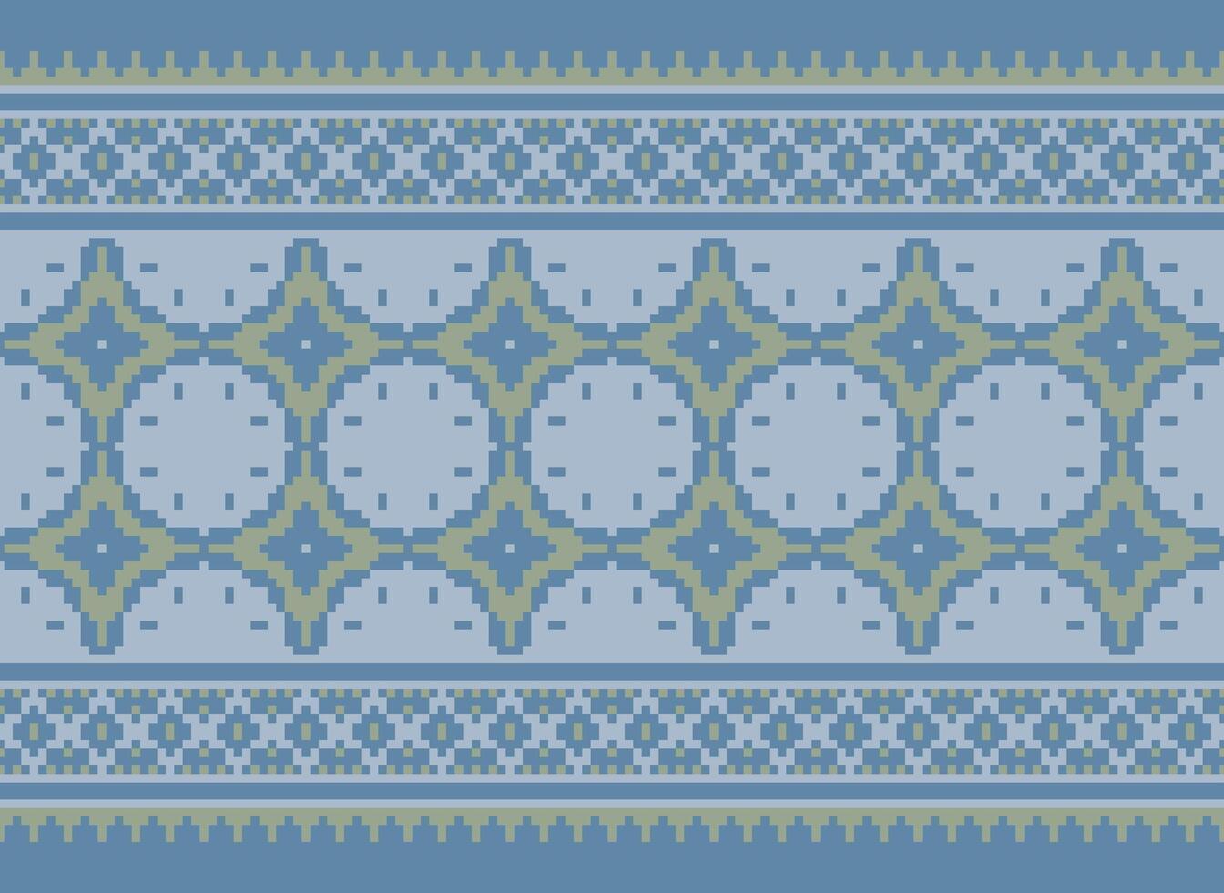 Ethnic Geometric Seamless Fabric Pattern Cross Stitch. Ikat Embroidery Oriental Pixel Pattern Cream Background. Abstract,vector,illustration. Texture,cross Stitch,scarf,decoration,motifs,wallpaper. vector
