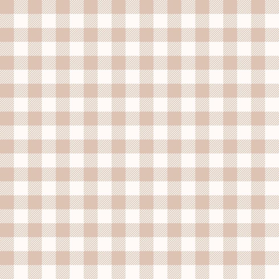 Seamless Repeating Light Brown And White Buffalo Plaid Pattern vector