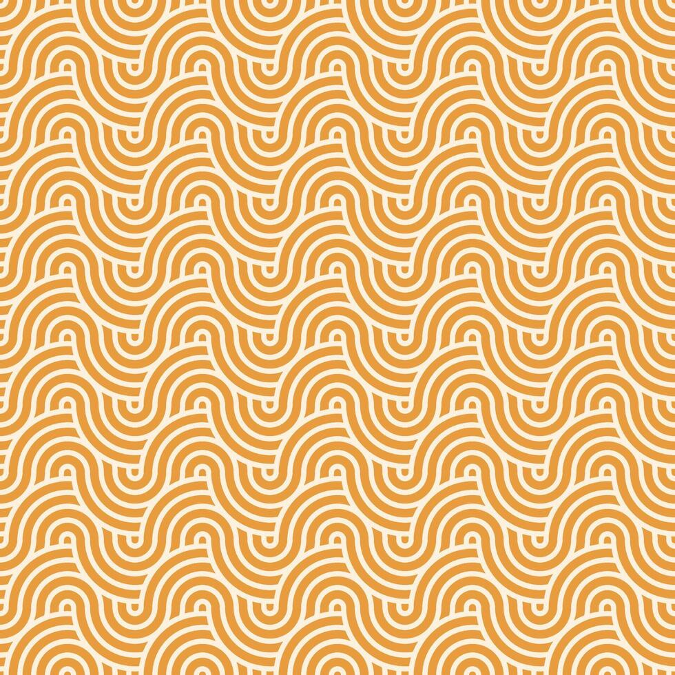 Seamless orange geometric japanese circles pattern vector