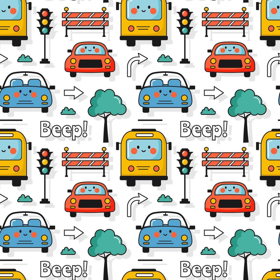 Toys Seamless Pattern Design with Boys and Girls Children Toy Equipment in Cartoon Flat Illustration vector
