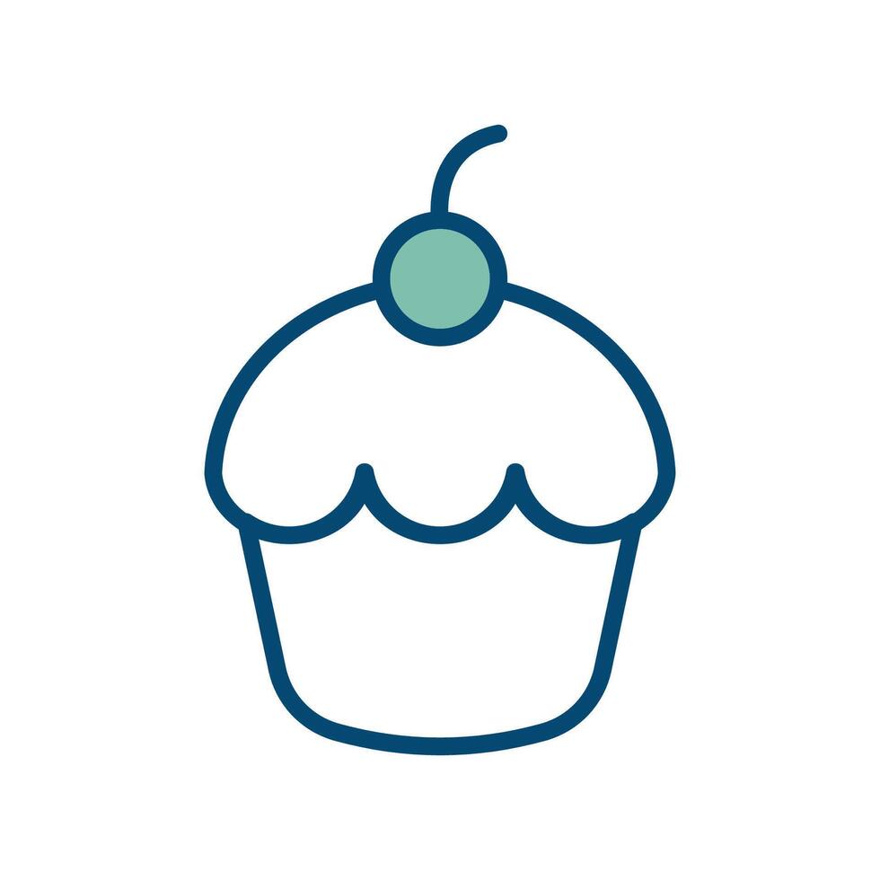 cup cake icon vector design template in white background