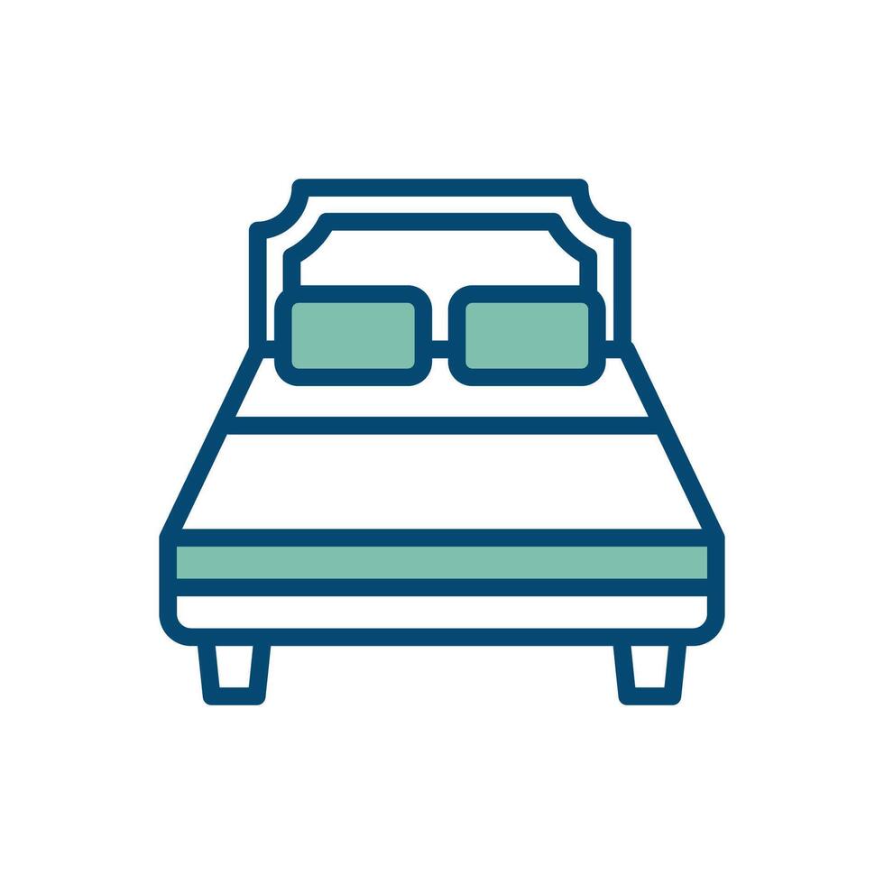 cama icono vector diseño modelo en blanco antecedentes