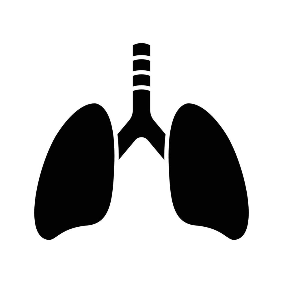 lungs icon vector design template in white background