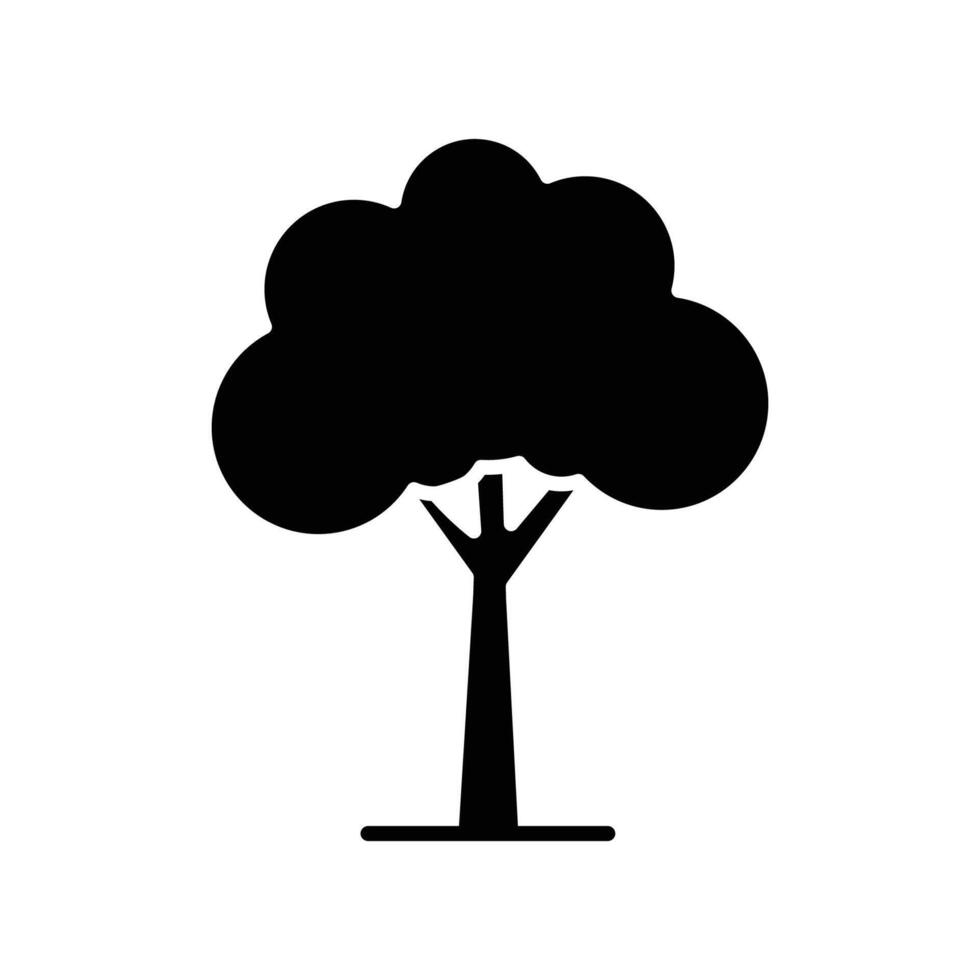 árbol icono vector diseño modelo en blanco antecedentes