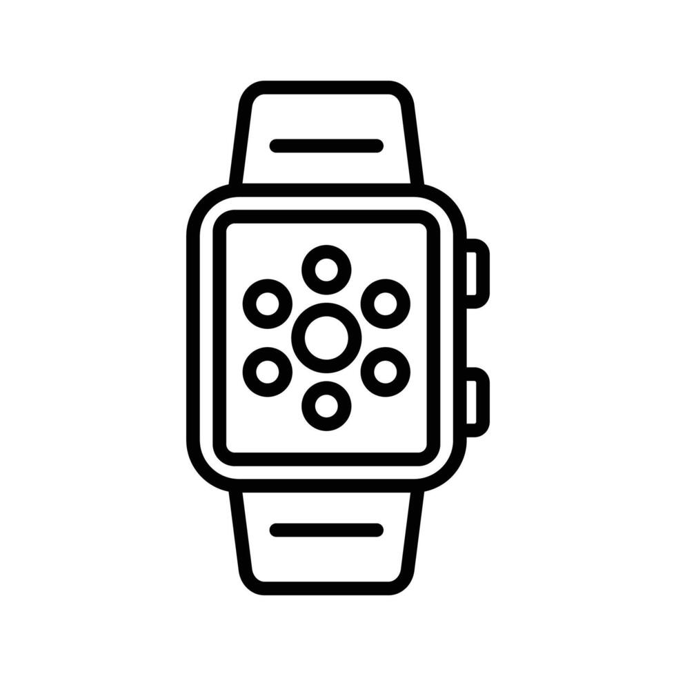 smart watch icon vector design template in white background