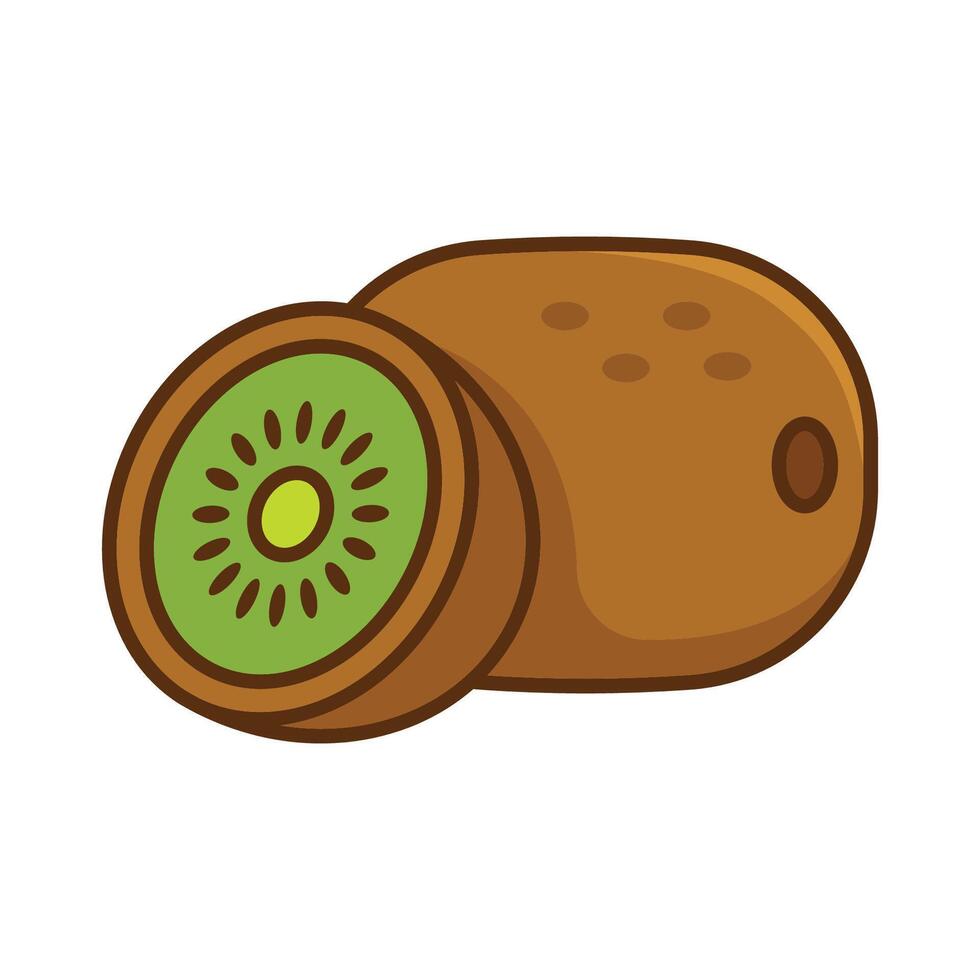 kiwi Fruta icono vector diseño modelo en blanco antecedentes