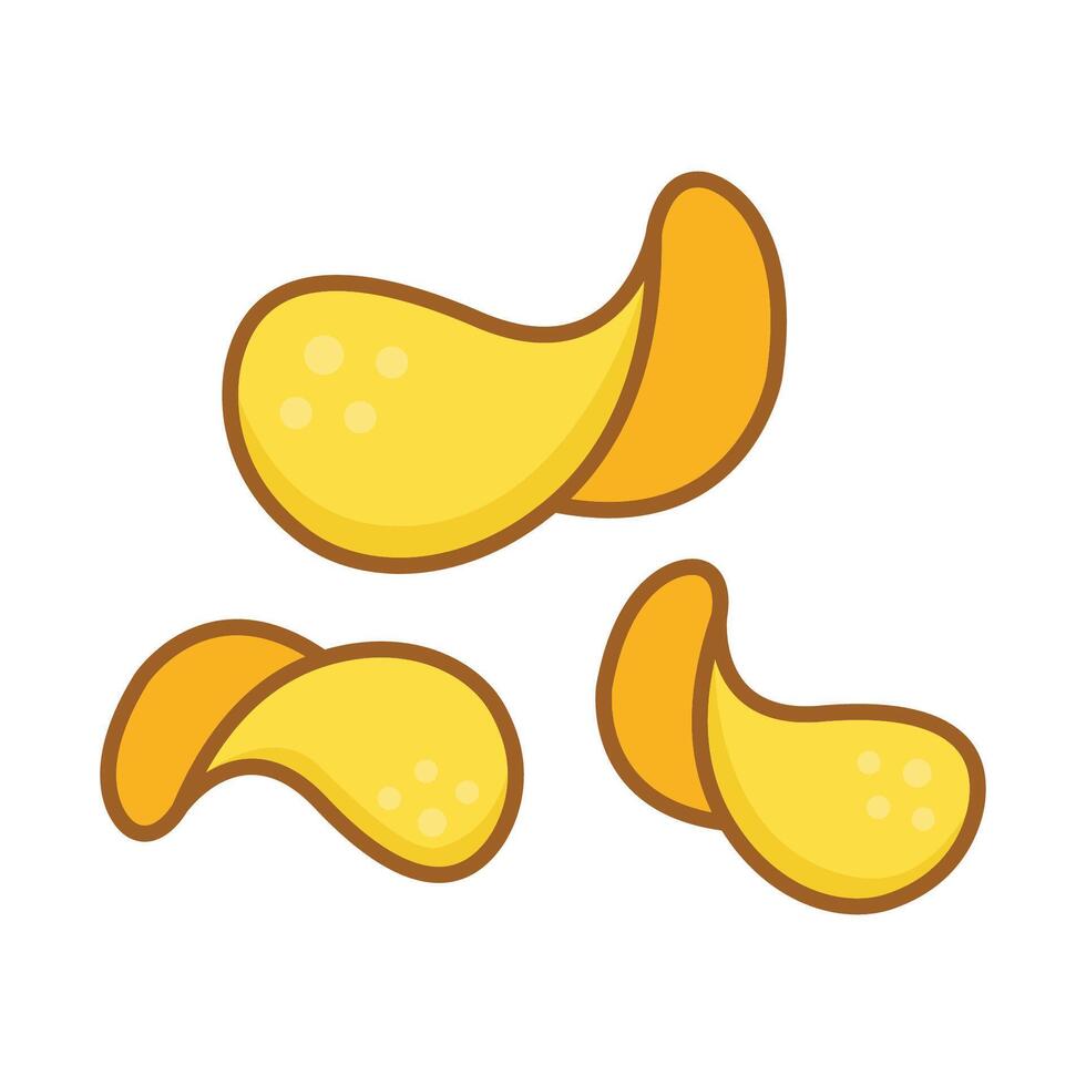 potato chips icon vector design template in white background