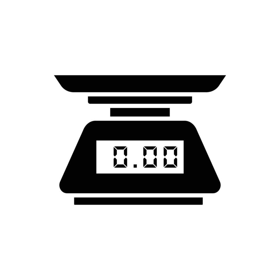 kitchen scale icon vector design template in white background