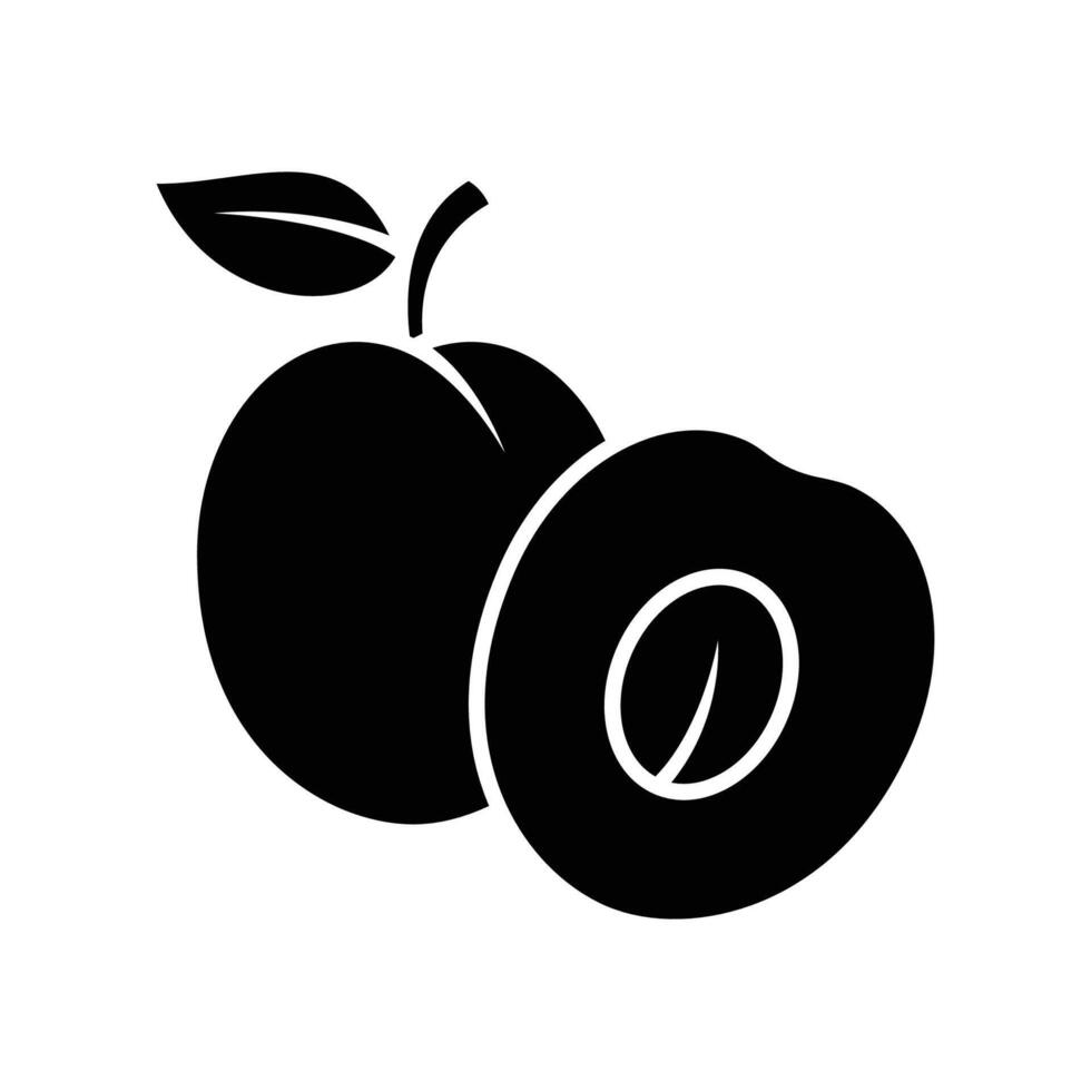 plum icon vector design template in white background