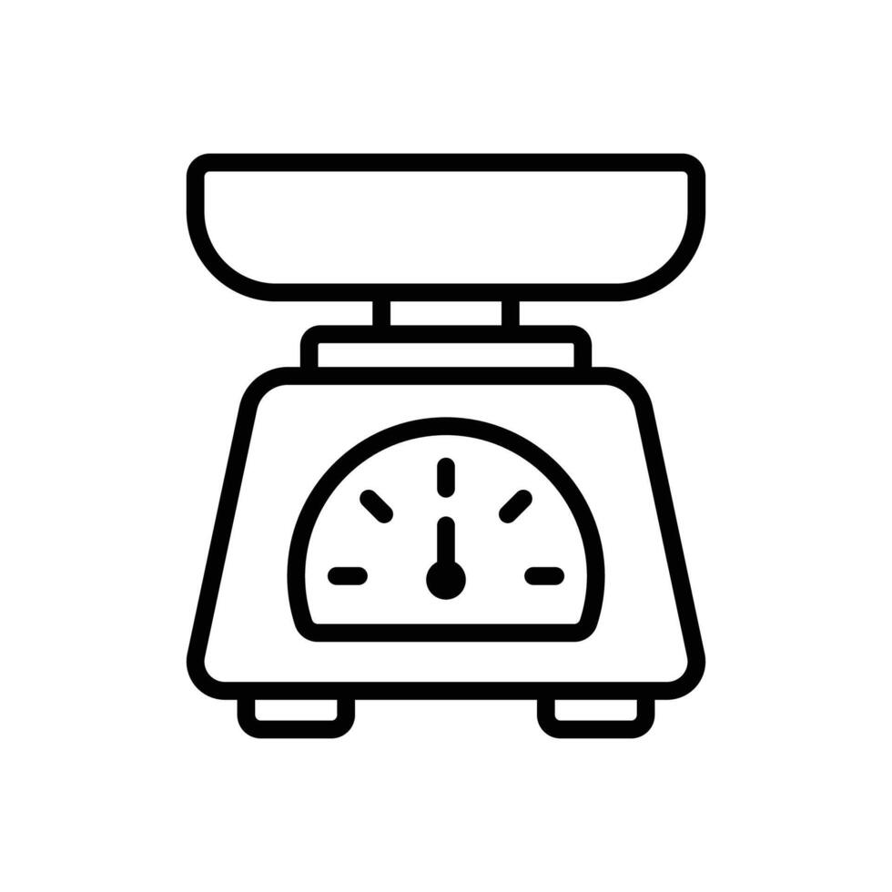kitchen scale icon vector design template in white background