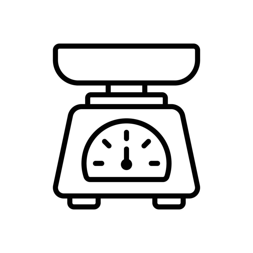 kitchen scale icon vector design template in white background