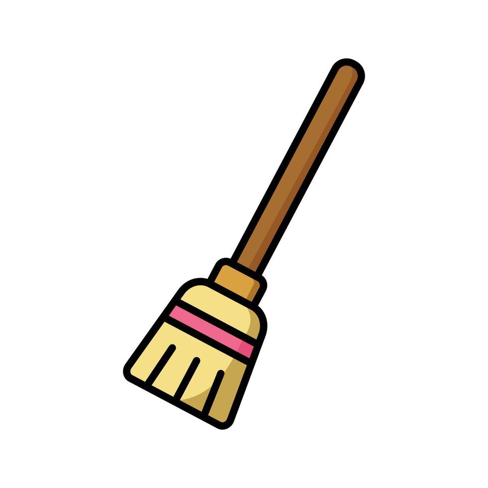 broom icon vector design template in white background