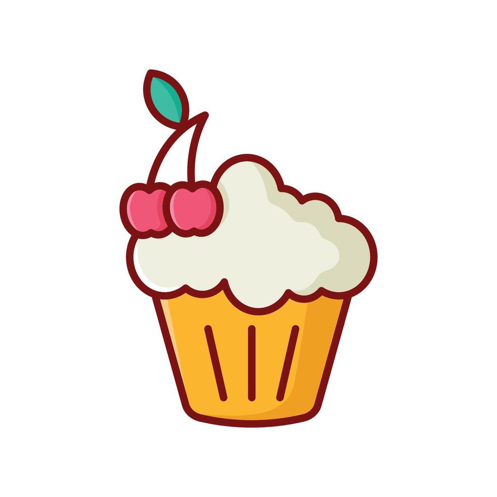 cup cake icon vector design template in white background