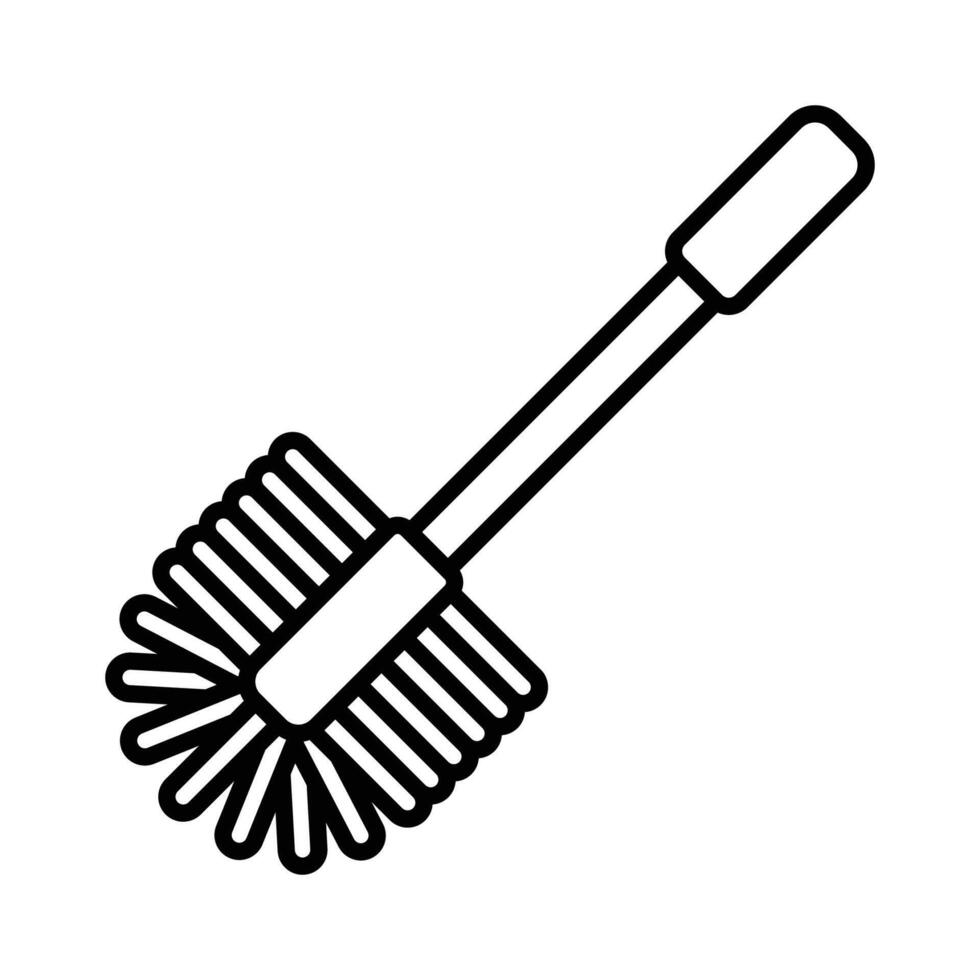 toilet brush icon vector design template in white background