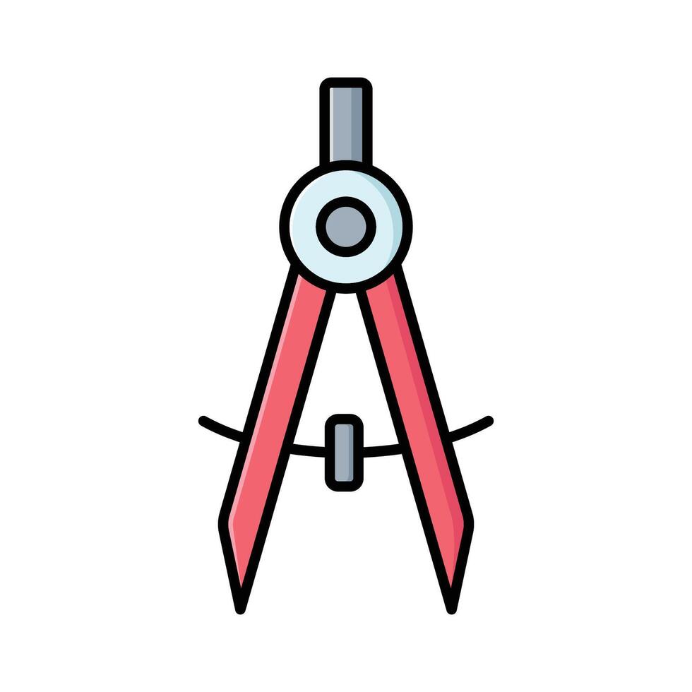 drawing compass icon vector design template in white background