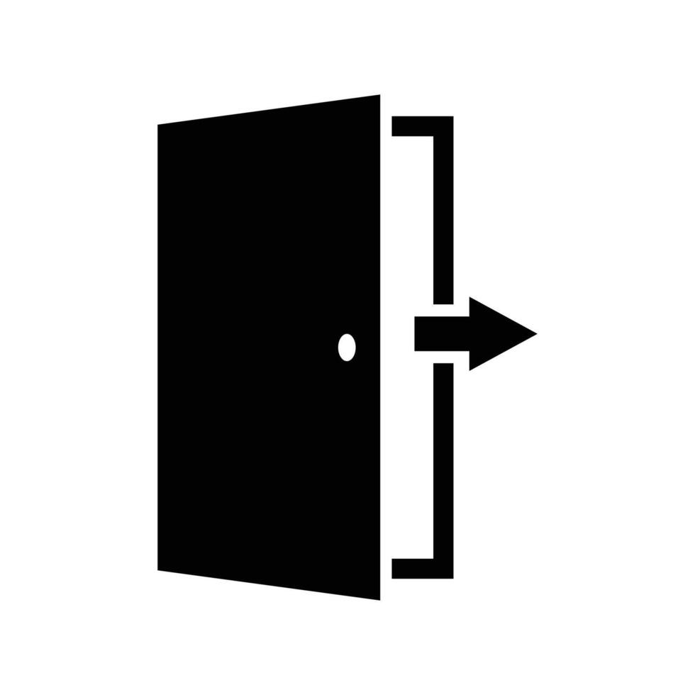puerta icono vector diseño modelo en blanco antecedentes