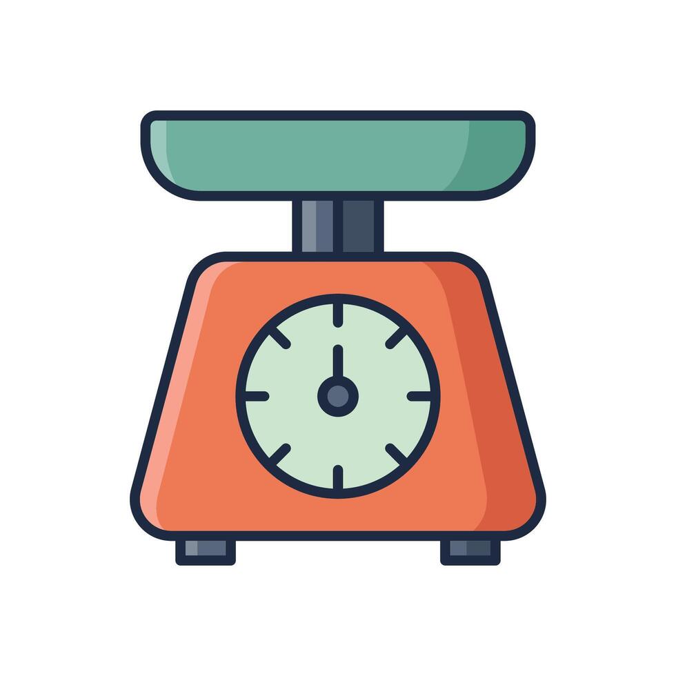 kitchen scale icon vector design template in white background