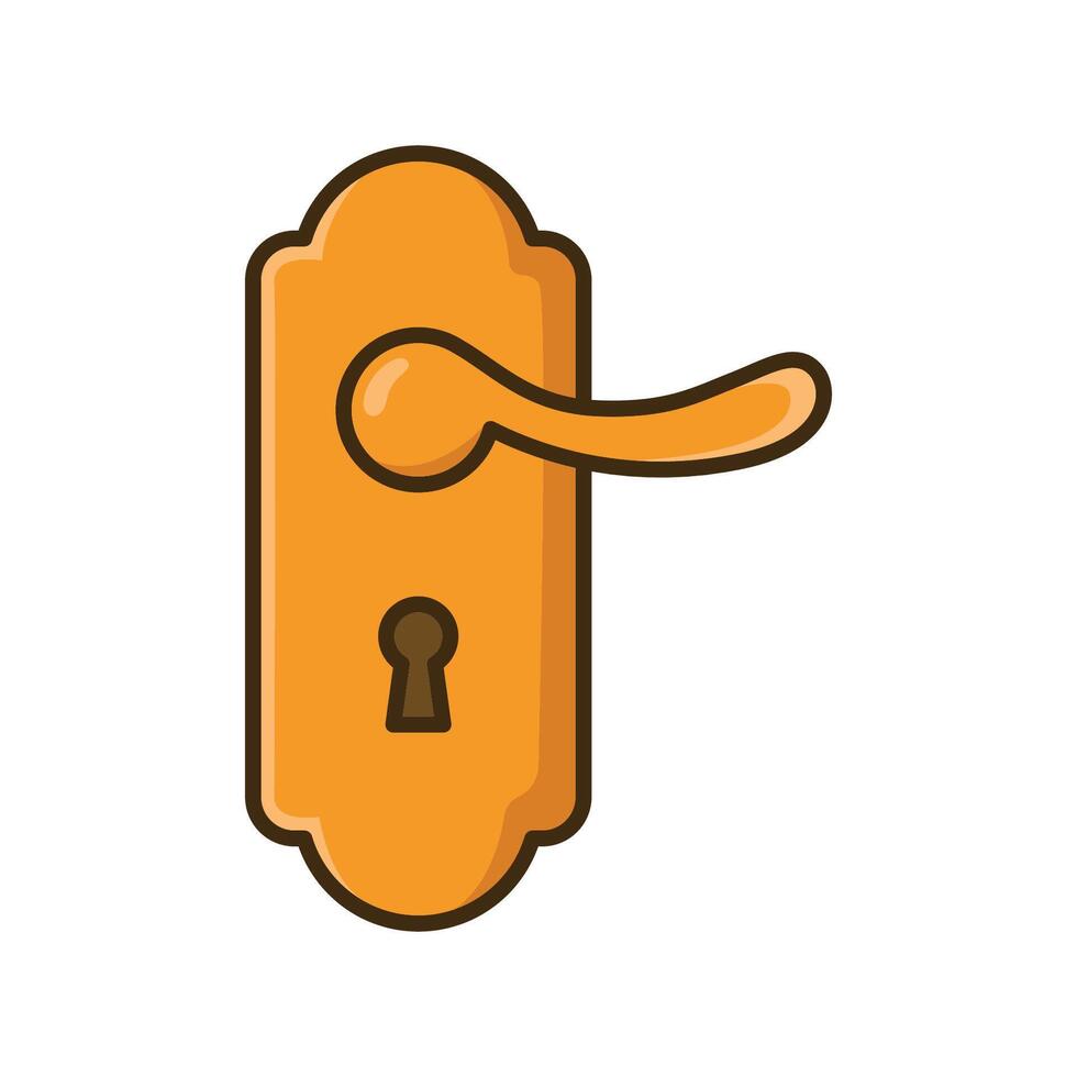 door handle icon vector design template in white background