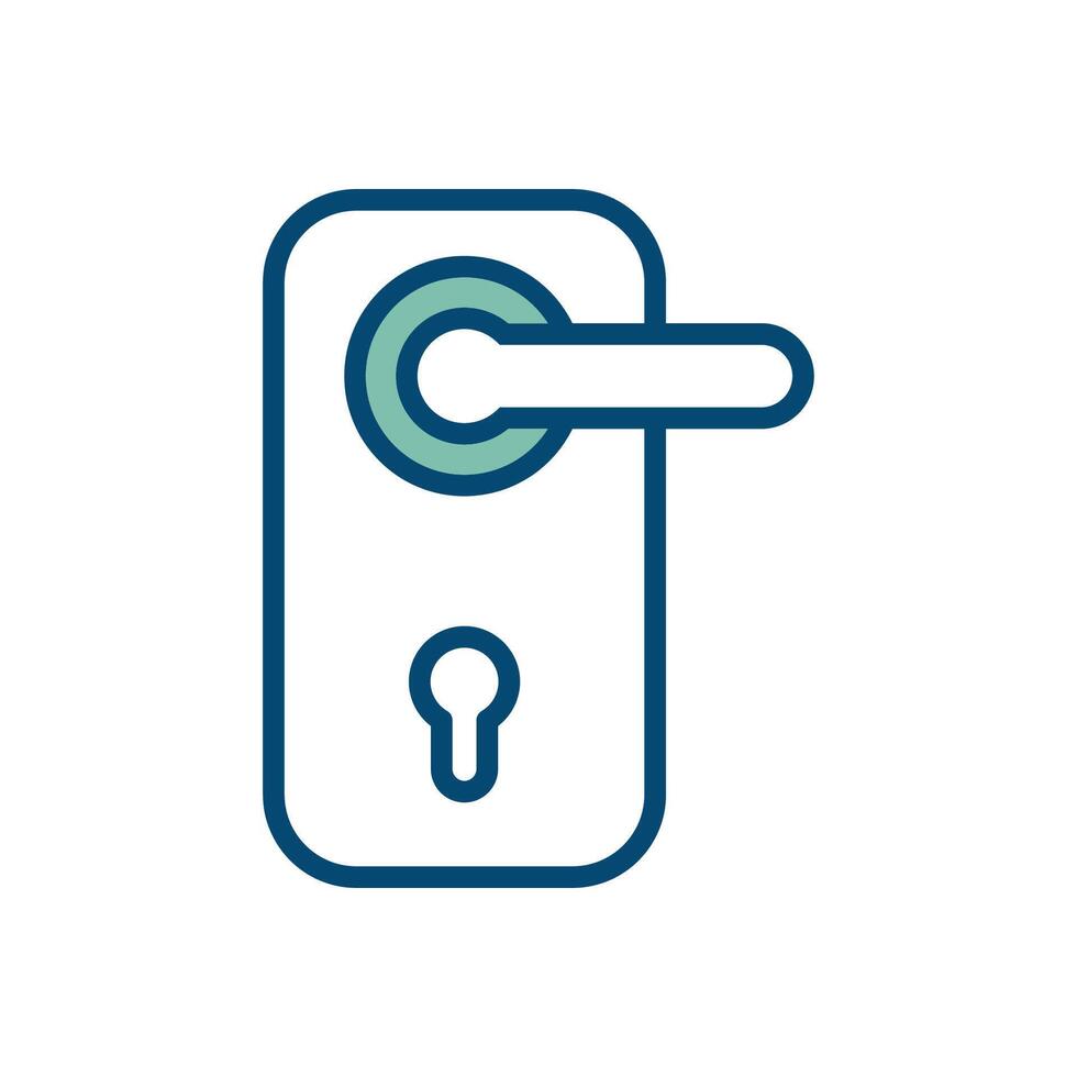 door handle icon vector design template in white background