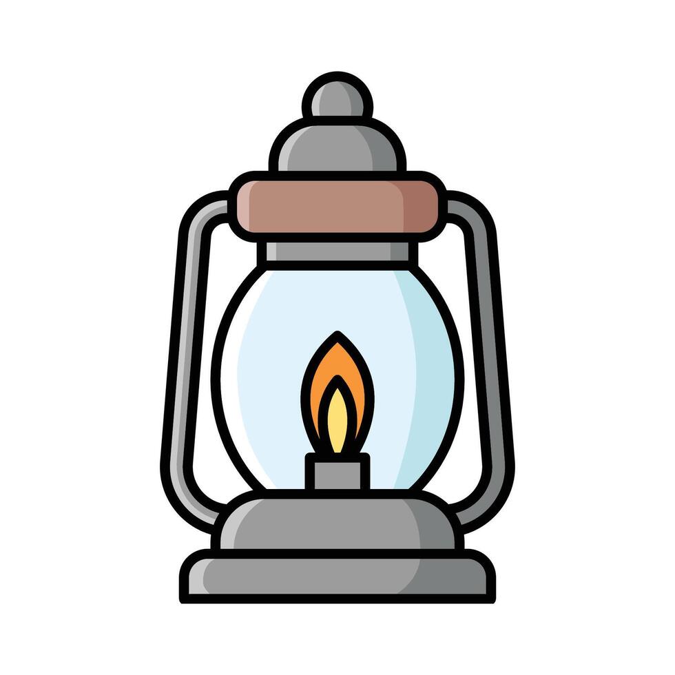 oil lamp icon vector design template in white background