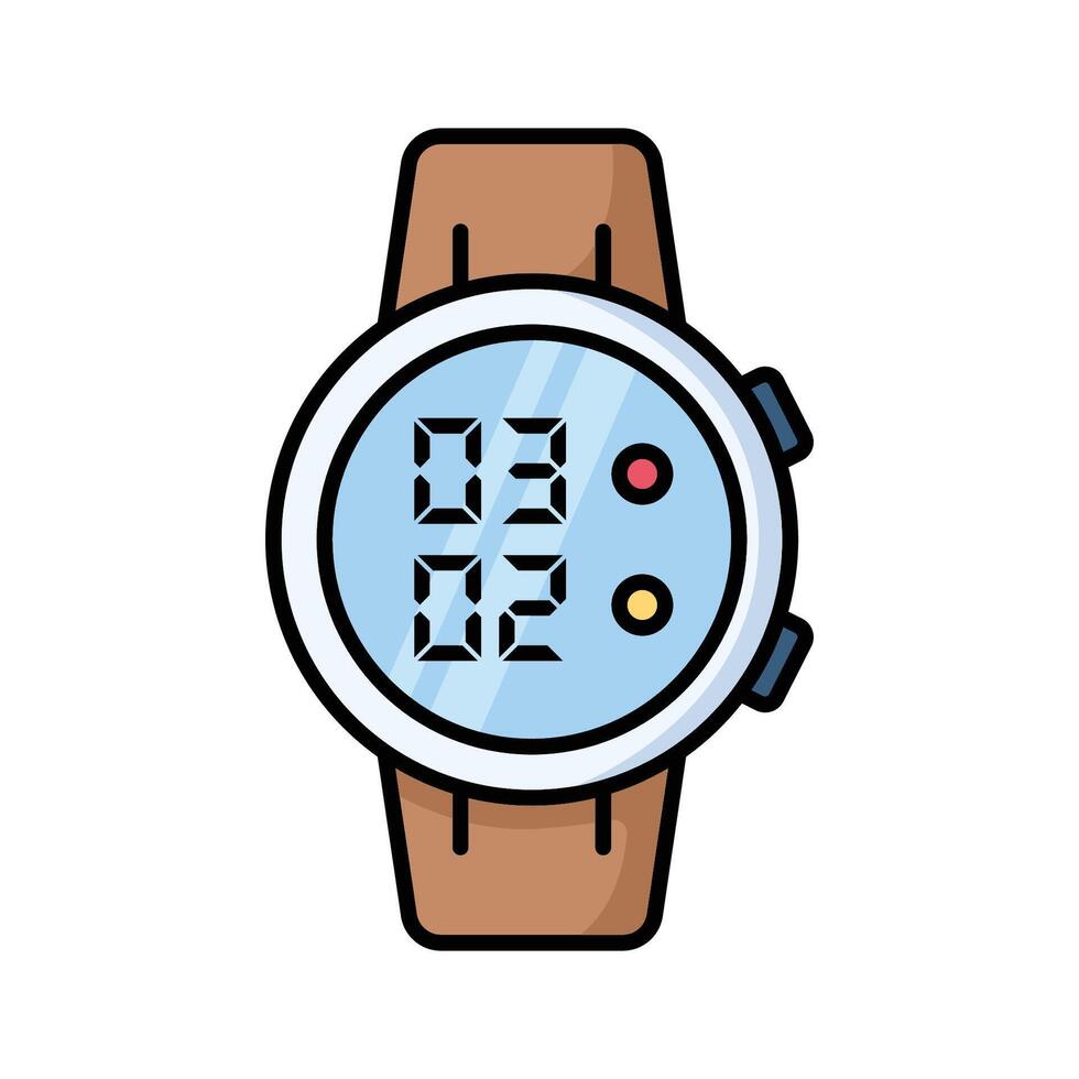 smart watch icon vector design template in white background