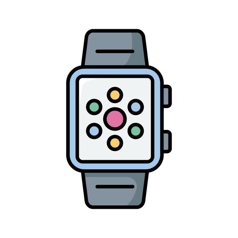 smart watch icon vector design template in white background