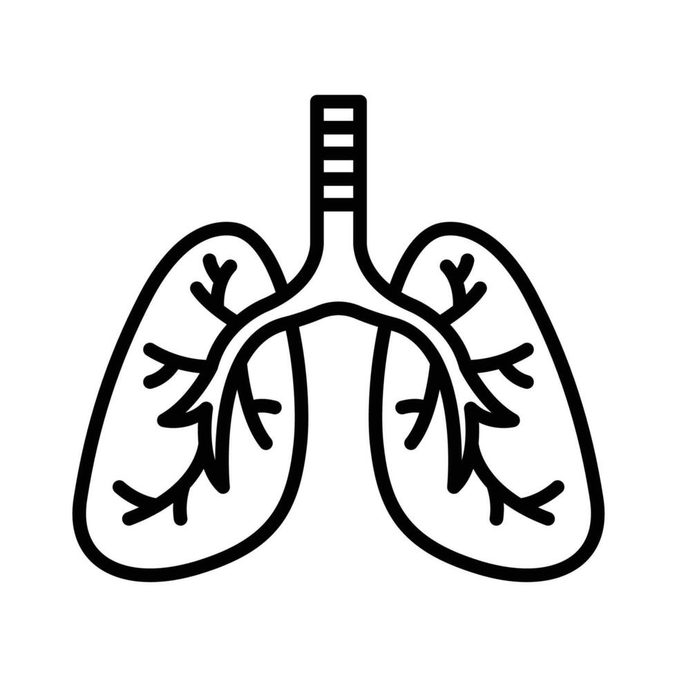 lungs icon vector design template in white background
